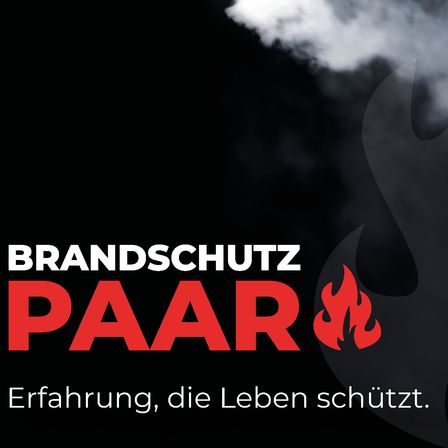 Schwarzes Poster mit dem Wort AAR in roten Buchstaben, einem Flammensymbol und rauchartigen Grafiken. Darunter steht 'Organisation, die das Leben schützt.'