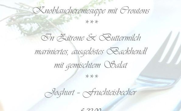 Bild enthält, Cutlery, Fork, Text, Menu, Advertisement