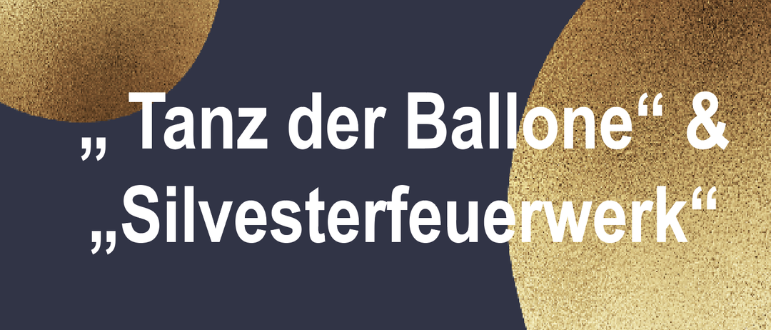 Ein blauer Hintergrund mit weißem Text, der 'anz der Ballonvesterfeuerw' lautet. Der Text ist fett und zentriert. Der Hintergrund ist einfarbig blau ohne Muster.