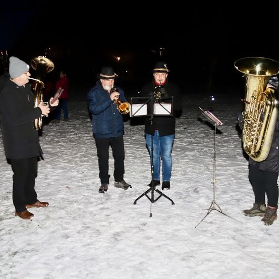 Bild enthält, Shoe, Lighting, Person, Adult, Male, Man, Coat, Hat, Tuba, Music Band