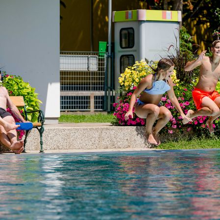 Bild enthält, Summer, Potted Plant, Swimwear, Shorts, Pool, Adult, Female, Person, Woman, Swimming Pool