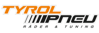 Das Logo von Tyrol Wipperneu zeigt fetten, stilisierten Text mit 'Tyrol' in Orange und 'Wipperneu' in Weiß auf schwarzem Hintergrund. Darunter steht 'Rader & Tuning' in kleinerer, grauer Schrift.