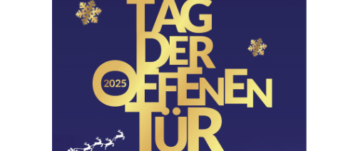 Plakat für den Tag der offenen Tür 2025 in Glognitz. Veranstaltung am 22. und 23. November. Aktivitäten wie Ringwerfen, Punschhüten und Leistungsschau. Gewinnen Sie 500€ Glognitz-Gutscheine bei Einkäufen.