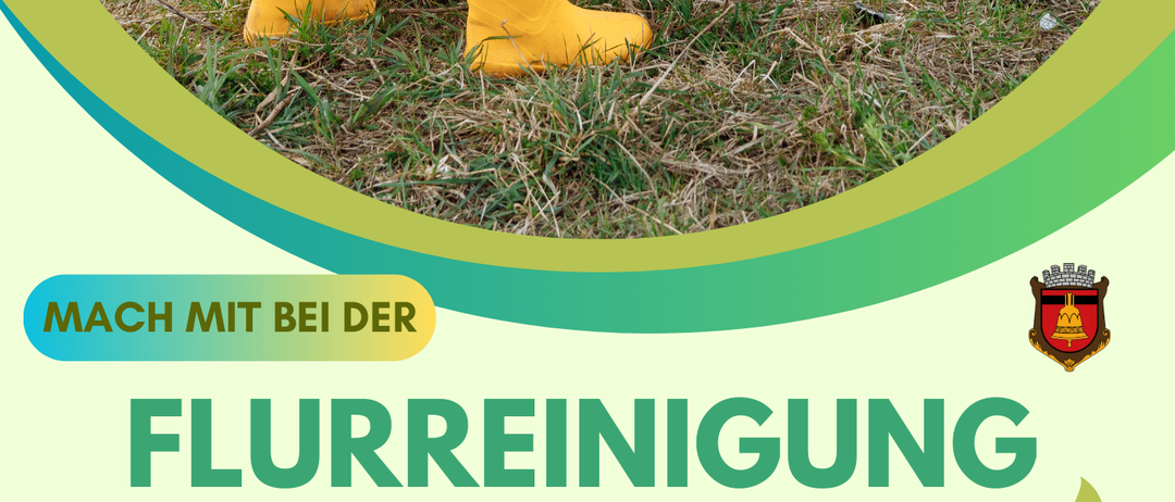 Mach mit bei der Flussreinigung am Samstag, 11. April 2026. Treffpunkt: 07:00 Uhr, Stadtamt. Sammle Müll und trage zu einer sauberen und lebenswerten Umgebung bei.