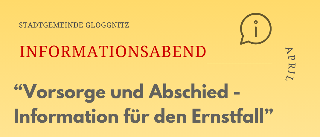 Am 29. April 2026 findet ein Informationsabend über die Begleitung schwerkranker Menschen und die Unterstützung von Angehörigen statt. Beginn ist um 18:00 Uhr.