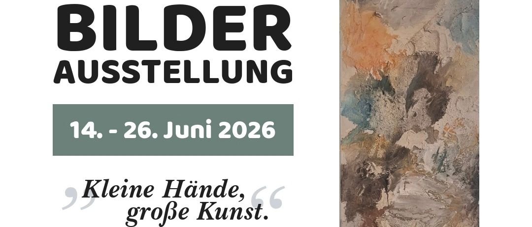 Ausstellung von Gemälden von Katharina Selhofer. Termine: 14. bis 26. Juni 2026. Ende am 26. Juni um 17 Uhr. Ort: Wiener Straße 9A, 2640 Gloggnitz.