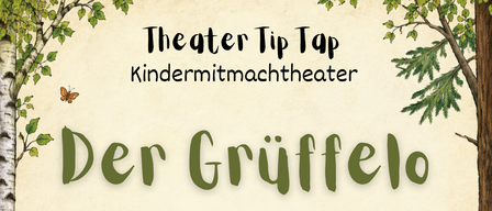 Plakat für eine Kinderveranstaltung mit einer Zeichnung eines Monsters. Die Veranstaltung heißt 'Der Griffelo' und ist für Sonntag, den 18. Oktober 2026, um 15:00 Uhr im Stadtsaal Gloggnitz geplant. Tickets sind ab dem 1. September erhältlich.