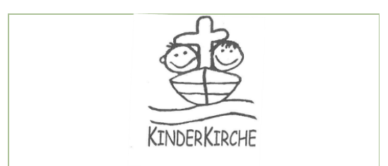 Ein Einladungsposter für einen Familiengottesdienst vom Kinderliturgie-Team, geplant für den 14. Dezember 2025 um 9:15 Uhr in der Pfarrkirche. Das Poster zeigt eine Bootsillustration mit Kindern und den Text 'KINDERKIRCHE'. Die Einladung richtet sich an alle von klein bis groß.