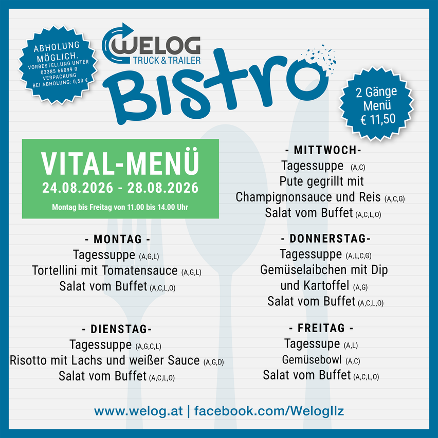 Welog Bistro Menü