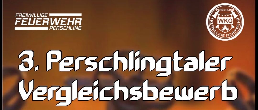 Poster for the 3rd Perschlingtaler Comparison Competition at Perschling Sports Field on Friday, June 19 at 6 PM. Each competing group gets a 1-meter water pitcher. Registration at 0660 4822998 or via QR code.