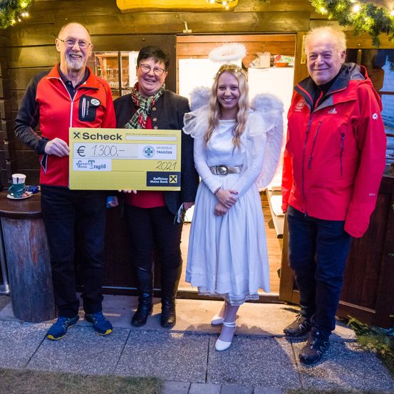 Spendenscheckübergabe an Bergrettung Tragöß 