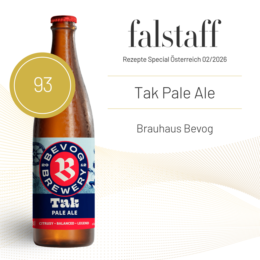 Tak Pale Ale von Brauhaus Bevog mit 93 Punkten auf Falstaff Rezepte Special Österreich