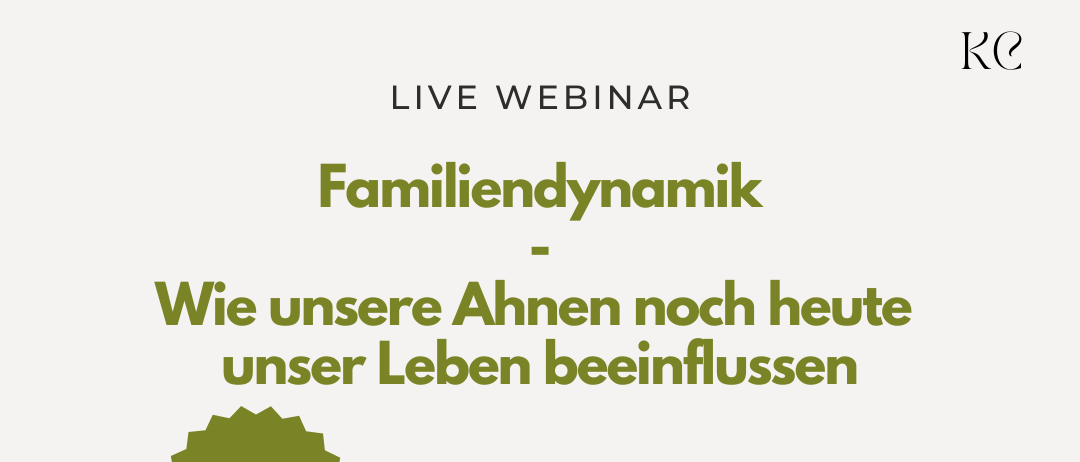 Ein Event mit dem Titel 'Familiendynamik' diskutiert, wie unsere Vorfahren noch heute unser Leben beeinflussen. Das Plakat zeigt einen Baum mit Familienmitgliedern und die Event-Details, einschließlich einer kostenlosen Anmeldung.
