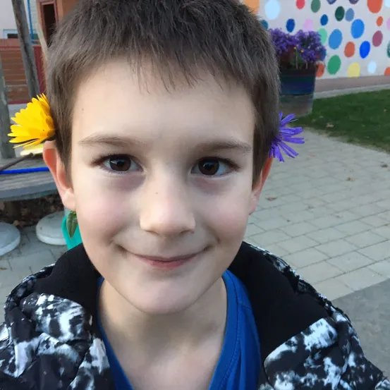 Face, Head, Person, Photography, Portrait, Potted Plant, Backyard, Grass, Boy, Child