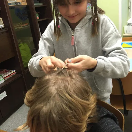 Hairdresser, Person, Haircut, Child, Female, Girl, Face, Head
