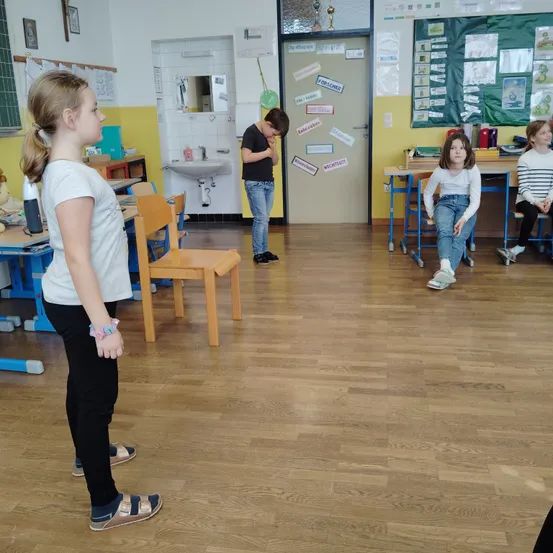 Floor, Flooring, Wood, Hardwood, Pants, Child, Female, Girl, Person, Shoe