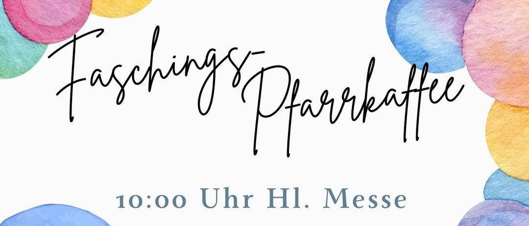 Ein Ankündigungsposter für eine Karnevalsveranstaltung. Die Veranstaltung findet am 15. Februar um 10:00 Uhr statt, gefolgt von einer Kaffeerunde im MZG. Die gesamte Bevölkerung, Jugend, Vereine und Organisationen sind herzlich eingeladen.