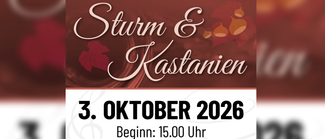 Plakat für ein Musikevent der Markmusikkapelle Bad Waltersdorf mit dem Datum 3. Oktober 2026 und der Zeit 15:00 Uhr.