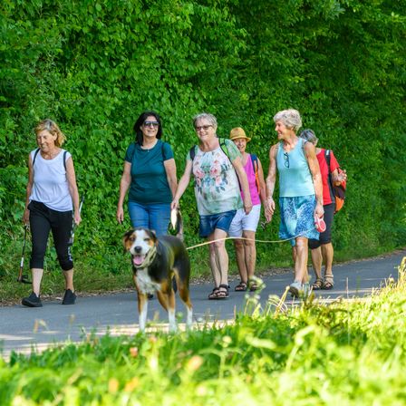 Bild enthält, Person, Walking, Shoe, Adult, Female, Woman, Hat, Male, Man, Glasses
