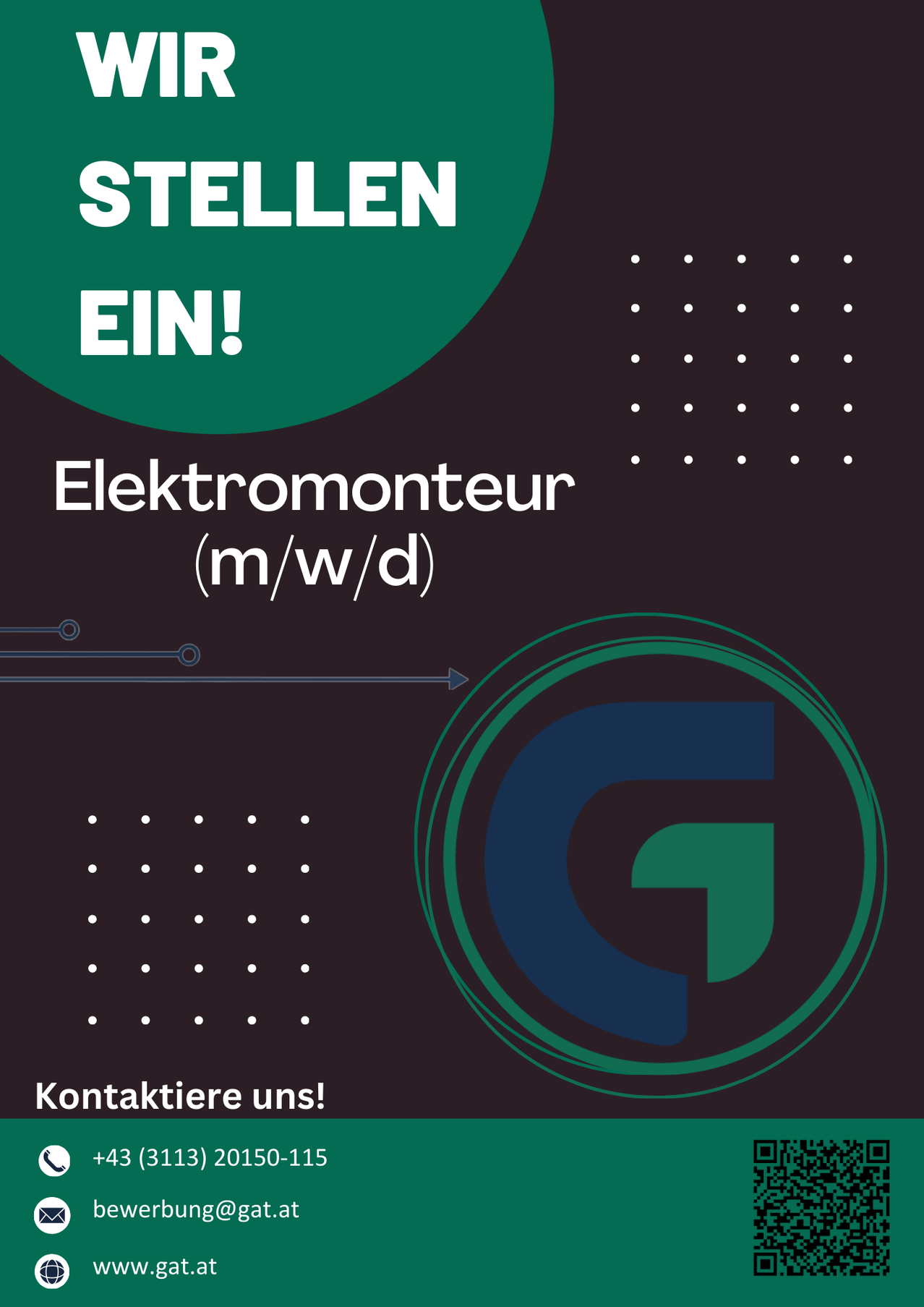 Bild enthält, Advertisement, Poster, QR Code, Text, Page