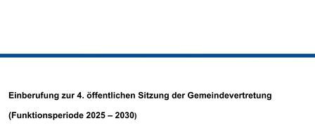 Dokument der Gemeindevertretung Meiningen, Österreich, vom 25. November 2025, enthält die Tagesordnung für eine offizielle Sitzung am 4. Dezember 2025. Themen sind Berichte, Haushaltsdiskussionen, Immobilienverwaltung und Gebührenanpassungen.