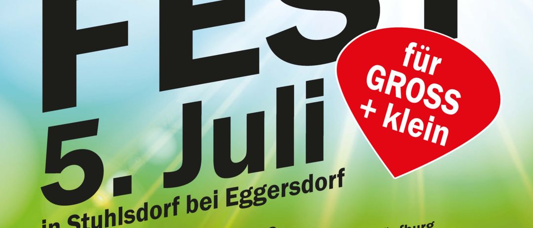 Schffer Fest am 5. Juli in Stuhlsdorf bei Eggersdorff. Clown Jako, Spiele, Kinderparty-Disco, Open-Air-Disco, DJ Chris Mastermind. Eintritt frei für Kinder bis 14 Jahre.