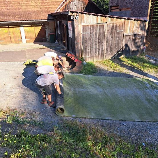 Bild enthält, Backyard, Outdoors, Yard, Adult, Male, Man, Person, Grass, Path, Shelter
