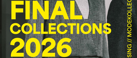 Werbeplakat für Final Collections 2026. Veranstaltung am Freitag, 29. Mai, von 16:00 bis 20:00 Uhr am Flughafen Salzburg Terminal 2. Kartenvorverkauf +43 06245 80716.