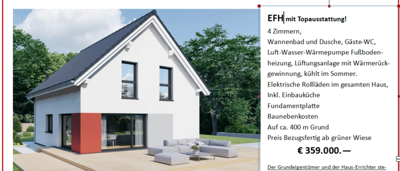 Ein Bild des Grundrisses eines modernen Hauses mit zwei Etagen, mit Details zu Raumgrößen und Funktionen wie Wohnbereich, Küche, Schlafzimmer und Badezimmer.