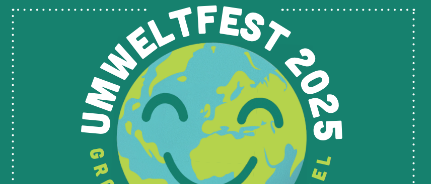 Plakat für die Umweltgratwein-Strassengel-Veranstaltung 2025 am 27. September. Es zeigt eine grüne Erde mit einem Lächeln, Zeitplan und Details zu einer kostenlosen Veranstaltung.