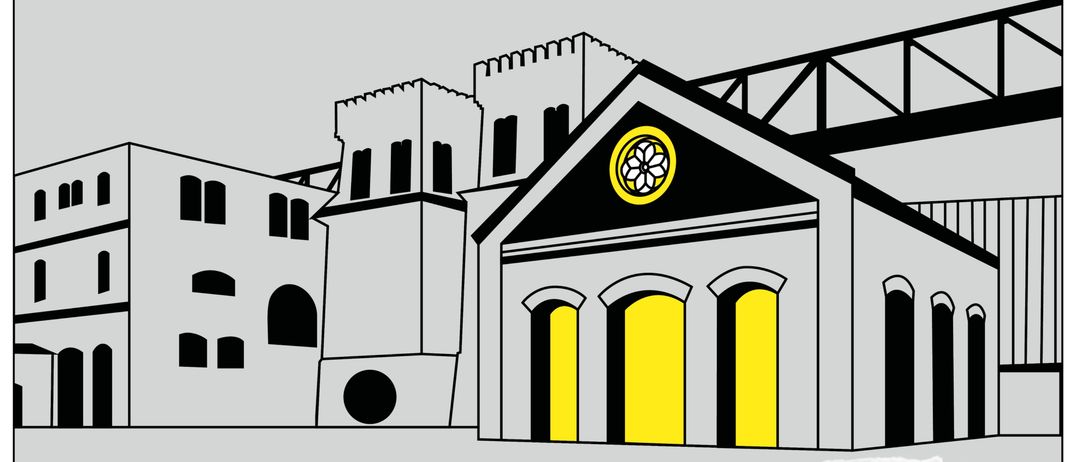 Plakat für eine Theateraufführung mit dem Titel 'tiefe gewaesser' von Philipp Hauser, mit einem Gebäude und Terminen vom 22. bis 30. August 2025. Im Ensemble sind Lara Bumbacher, Julia Hammerl, Clemens Janout, und Regie führt Juliane Aixener. Veranstaltungsort ist das Theater Heft Huttenberg.