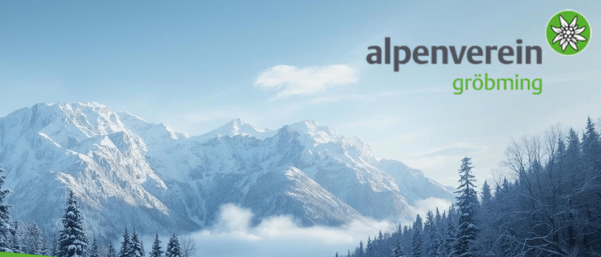 Winterskisaison-Zeitplan für 2025/26. Veranstaltungen umfassen einen Skitouren-Sicherheitstag, Schneeschuhwanderung, Skitour, Stresslesstour, Jahreshauptversammlung Hotel-Loy und eine Skihochtour.