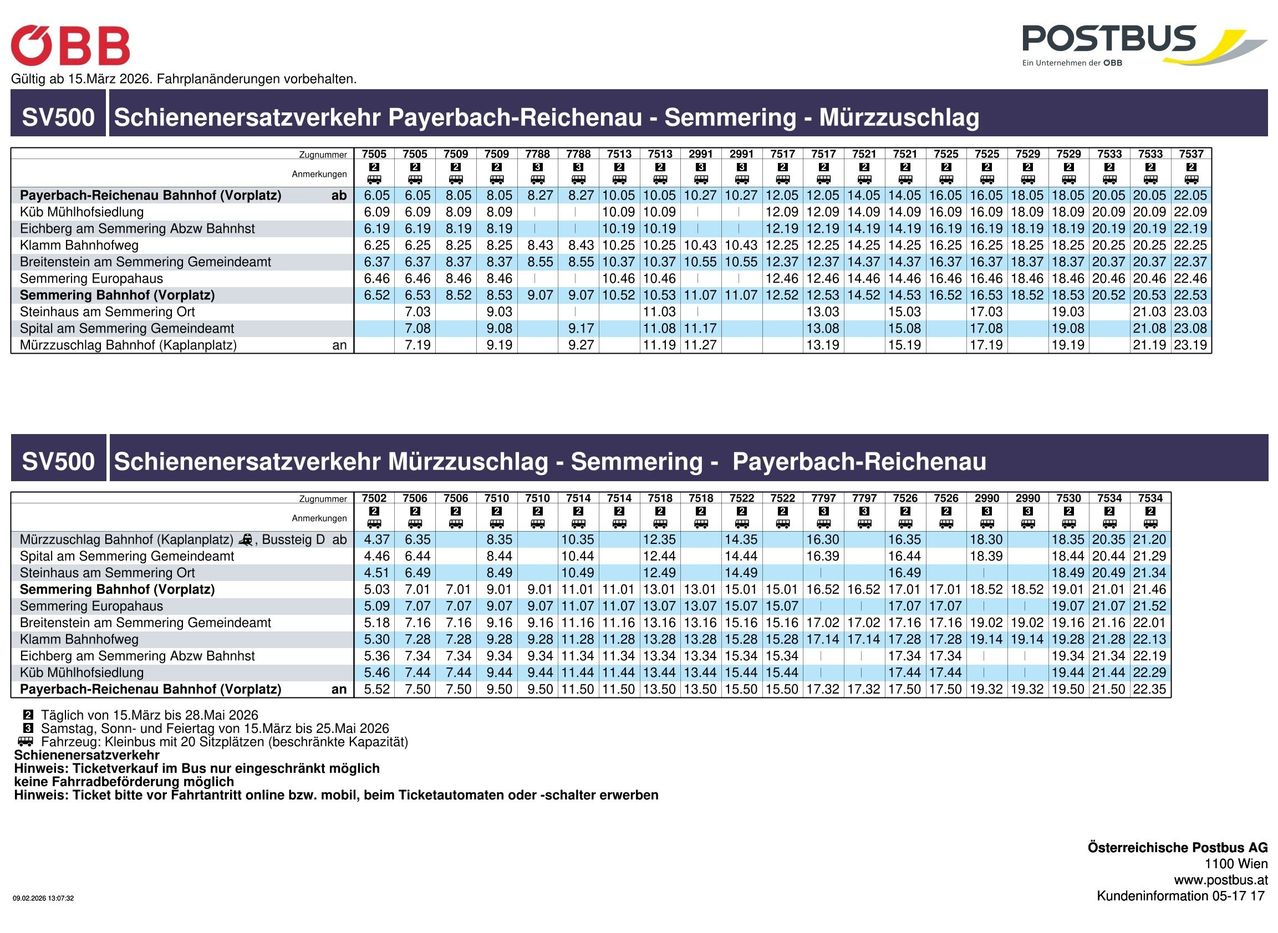 Das Bild zeigt eine Tabelle, die die Anzahl der Passagierankünfte am Bahnhof Payerbach-Reichenau in verschiedenen Monaten vergleicht. Die Tabelle enthält Spalten für Jahr, Monat und Anzahl der Ankünfte. Die Jahre reichen von 2005 bis 2019, mit spezifischen Monaten aufgelistet.