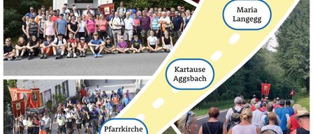 Eine Collage von Fotos, die Menschen in verschiedenen Umgebungen zeigt, ein Foto mit der Bezeichnung Maria Langegg und andere, die Menschen auf einer Straße zeigen. Das Datum und die Uhrzeit sind 29.08.2026, 06:00 Uhr.