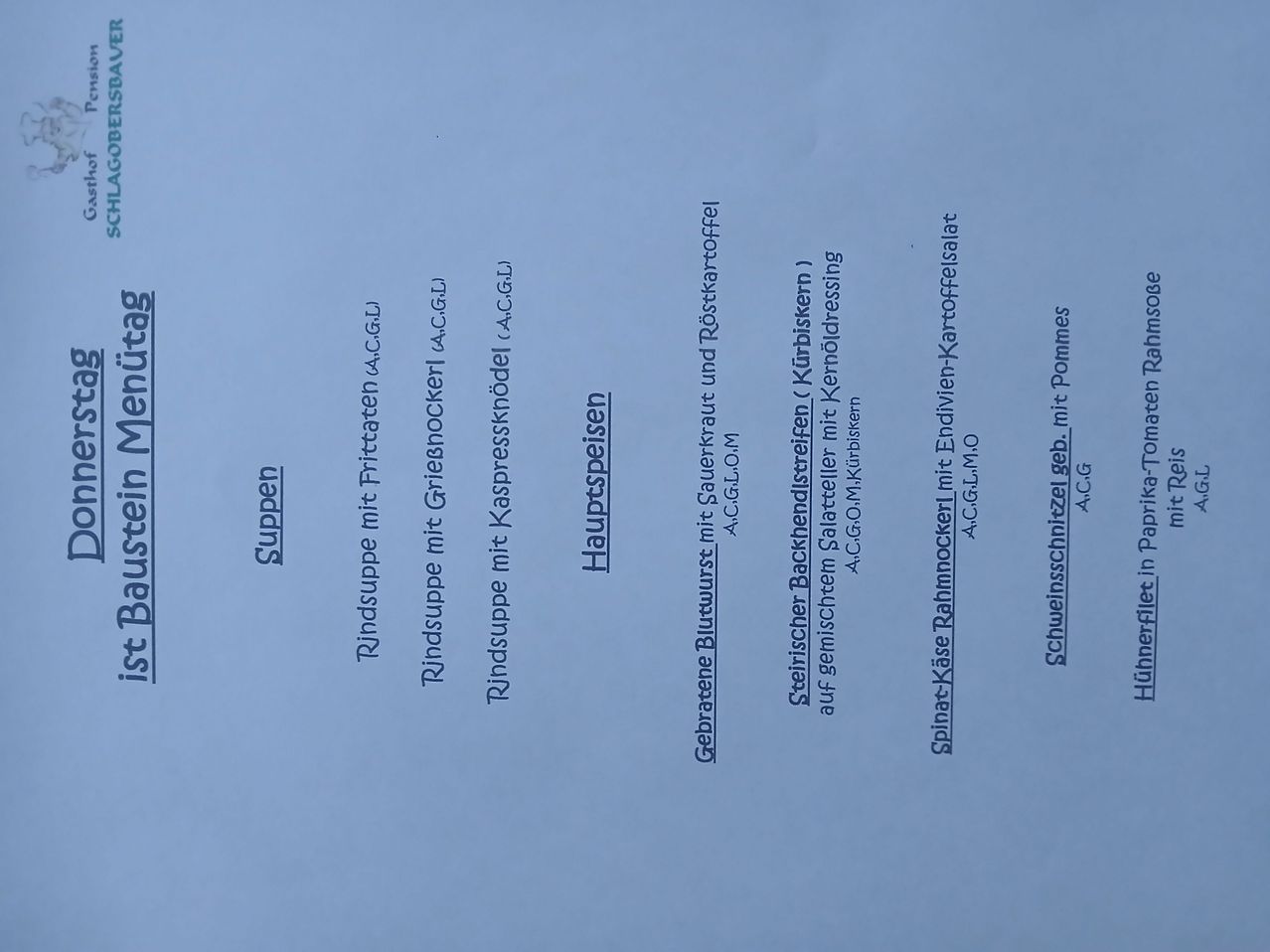 Das Dokument scheint eine Speisekarte oder Produktliste zu sein. Die Artikel umfassen Rindersuppe, Rinderhalssuppe, Rinderknochensuppe, Rindermarksuppe, Rindermarksuppe mit Knöcheldressing, Rindermarksuppe mit gemischtem Dressing, Rindermarksuppe mit Knöcheldressing, Rindermarksuppe mit Knöcheldressing, Rindermarksuppe mit Knöcheldressing.