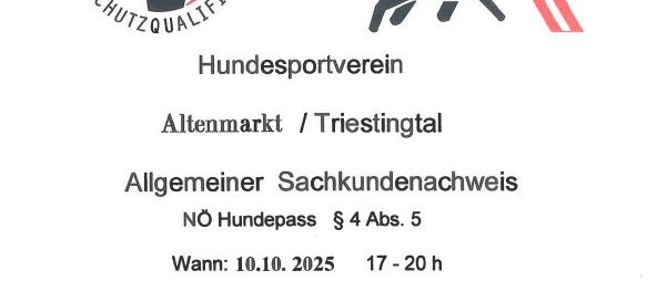 Eine Ankündigung für eine allgemeine Gesundheitsuntersuchung von Hunden am 10. Oktober 2025 von 17-20 Uhr im Gasthaus Pecherhof, Gadenweith 6. Hundepass erforderlich. Organisiert von Hundesportverein. Kontakt zur Tierärztin Dr. Sandra Hauer-Lechner.