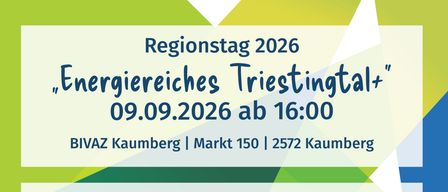 Plakat für eine Veranstaltung am 9. September 2026 um 16:00 Uhr mit Führungen, Informationen und Vorträgen über Energieeffizienz, Heizung und Photovoltaik. Veranstaltet von BIVAR Kaumberg.