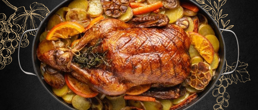 Bild enthält, Food, Meal, Advertisement, Poster, Roast, Dinner, Meat, Pork, Dish