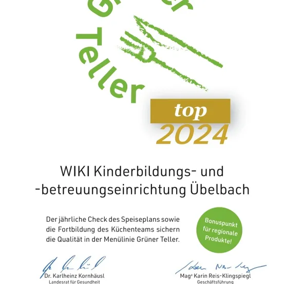 Grüner Teller TOP 2024