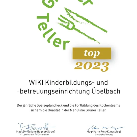 Grüner Teller TOP 2023