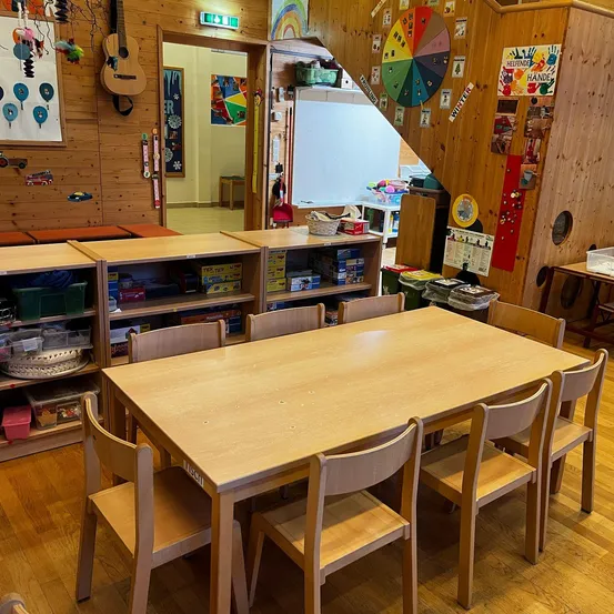 Wood, Hardwood, Stained Wood, Interior Design, Furniture, Table, Chair, Plywood, Tabletop, Classroom