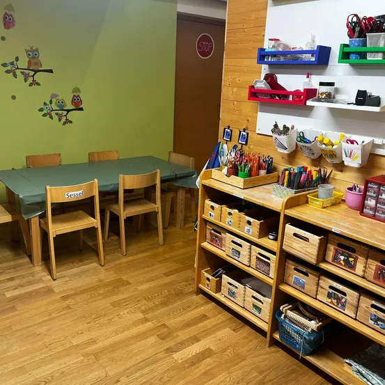 Wood, Indoors, Interior Design, Hardwood, Kindergarten, Stained Wood, Chair, Furniture, Table