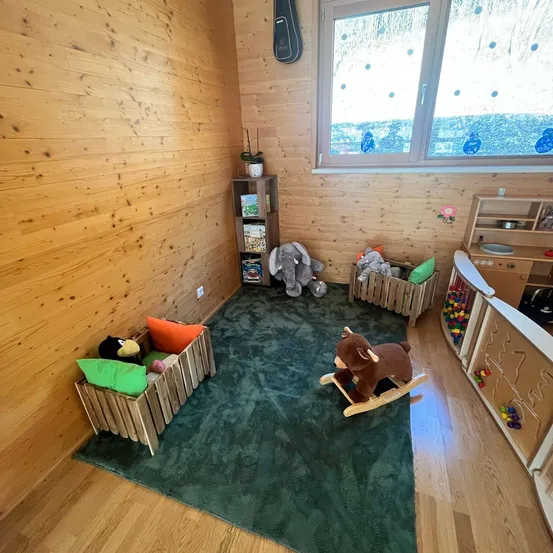 Indoors, Interior Design, Floor, Home Decor, Hardwood, Stained Wood, Wood, Toy, Crib, Infant Bed