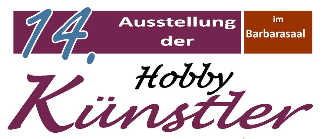 Plakat für die 14. Ausstellung der Hobbykünstler. Freier Eintritt. Eröffnung am 26. Oktober 2025 mit musikalischer Begrüßung durch MV Vordernberg und St. Peter-Freienstein. Ausstellung vom 26. Oktober 2025 bis 2. November 2025 täglich von 09:00 bis 18:00 Uhr. Sponsoren sind Trachtener's Design Mode, Gärtnerei Hochriner und Reichokaimbacher Metallbau.
