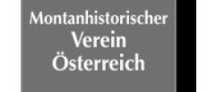 Ein Logo mit zwei gekreuzten Hämmern, dem Text 'MHVO', 'Montanhistorischer Verein Österreich' und einer Website 'www.mhvoe.at'.