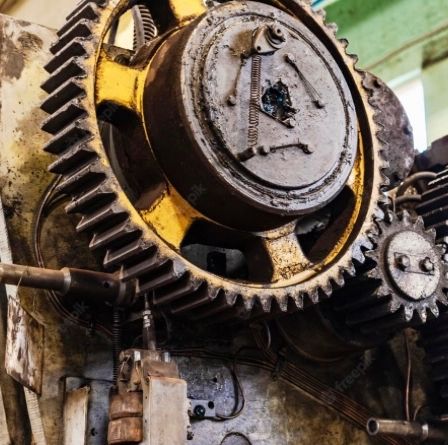 Bild enthält, Machine, Architecture, Building, Factory, Wheel