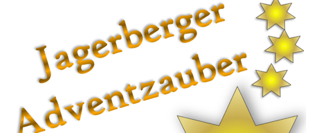 Plakat für die Jagerberg Adventzauber Veranstaltung am 7. Dezember 2025. Musikalische Unterhaltung, Geschenketausch und eine Verlosung sind geplant.