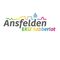 Das Bild zeigt das Logo von Ansfelder EKiz Sabbberlot, mit einem farbenfrohen, abstrakten Design. Der Text 'Ansfelder' ist in großen, stilisierten Buchstaben, mit 'EKiz Sabbberlot' darunter. Das Design enthält verschiedene Farben wie Grün, Blau und Pink.