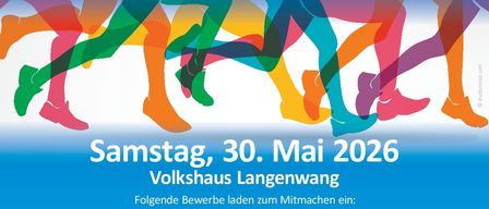 Langenwanger Erlebnislauf am Samstag, 30. Mai 2026, im Langenwanger Volkshaus. Verschiedene Laufkategorien wie Hauptlauf, Hobbylauf, Genußlauf, Kinderlauf und Zwergerllauf. Anmeldung bis 27. Mai 2026.