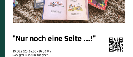 Event at the Roségger-Museum with books and stories. On June 19, 2026, from 14:30 to 16:00, we invite you to discuss childhood books.